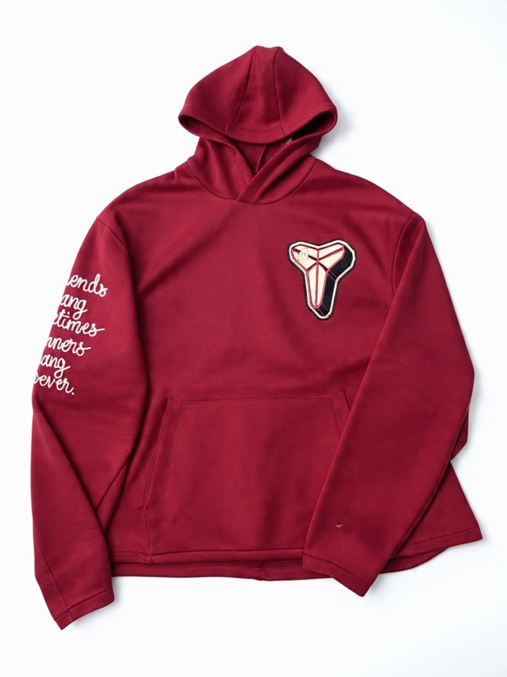 Nike Kobe dri-fit fleece pullover hoodie burgundy mamba logo size XL